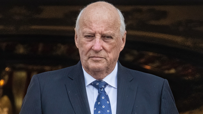 Harald V of Norway posing