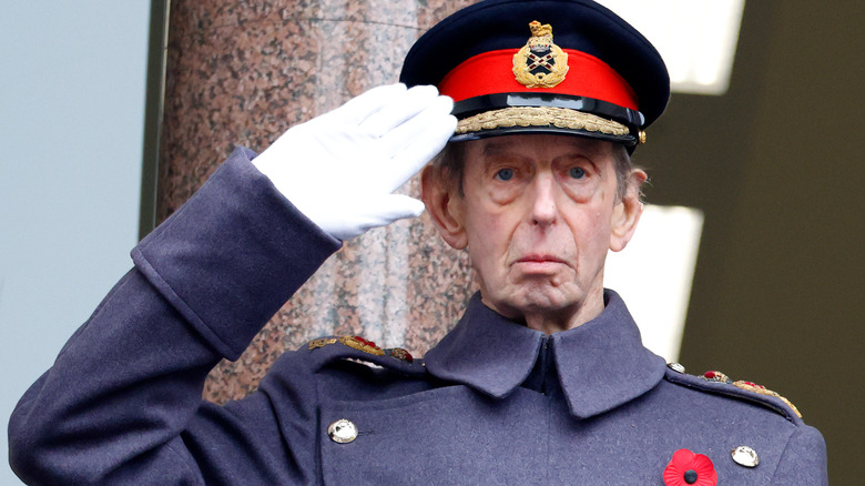 Edward Duke of Kent saluting