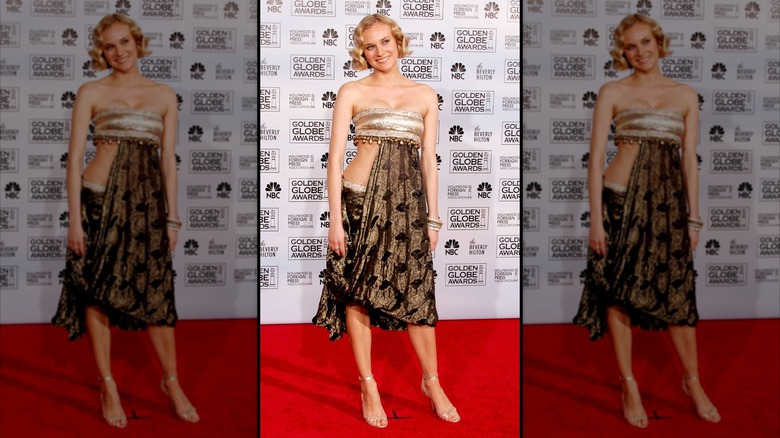 Diane Kruger smiling at the 2005 Golden Globes