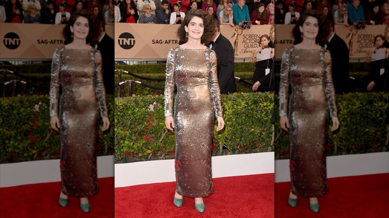 Gaby Hoffman walking the red carpet at the SAG Awards in 2016