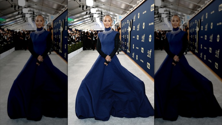 Jada Pinkett Smith posing at the Screen Actors Guild Awards in 2022