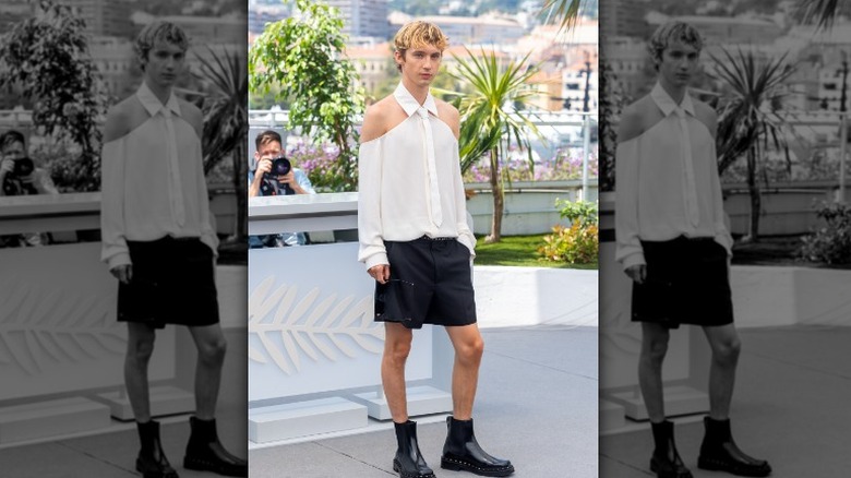 Troye Sivan in shorts at Cannes