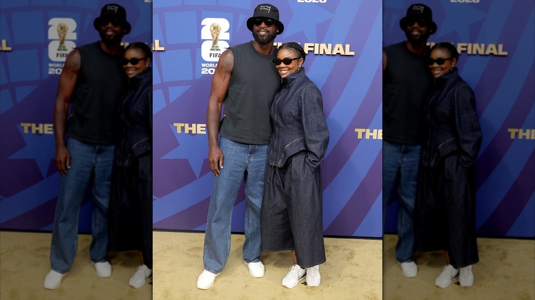 Dwyane Wade and Gabrielle Union at World Cup final 2026