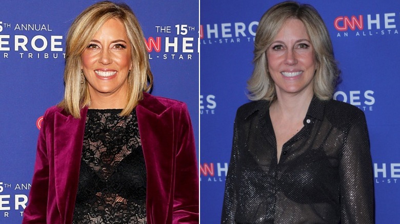 Alisyn Camerota smiles as she attends two different CNN events