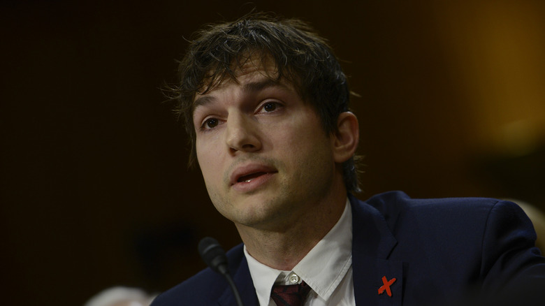 Ashton Kutcher testifying in front of Congress