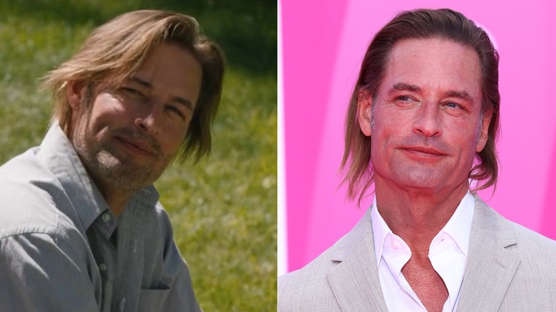 Josh Holloway as Rourke in "Yellowstone" and at the Canneseries International Festival in 2025.