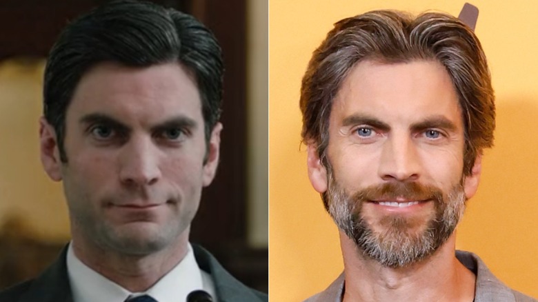 Wes Bentley as Jamie Dutton in "Yellowstone" and at the 2025 premiere of "Yellowstone" season 5 in New York.