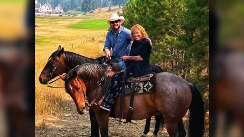 Cole Hauser and his mom, Cass Warner, in a photo Cole posted to Instagram in March 2024