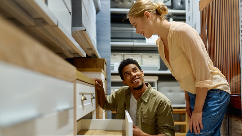 couple at home improvement store