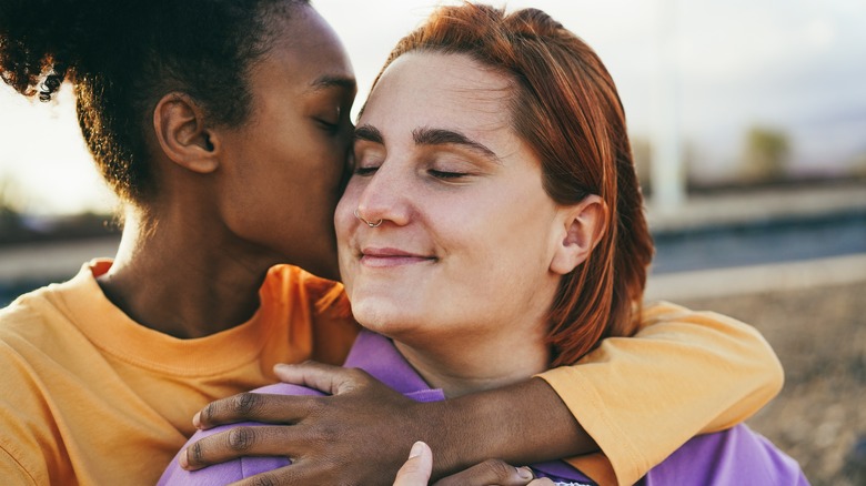 couple embracing