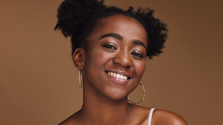 woman with glowing skin