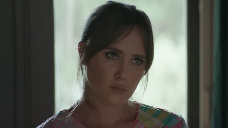 Eden Brolin stands glaring in the movie "Arkansas"