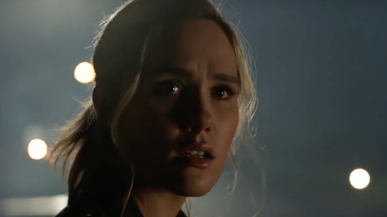 Eden Brolin in "Beyond" looks off screen in the darkness