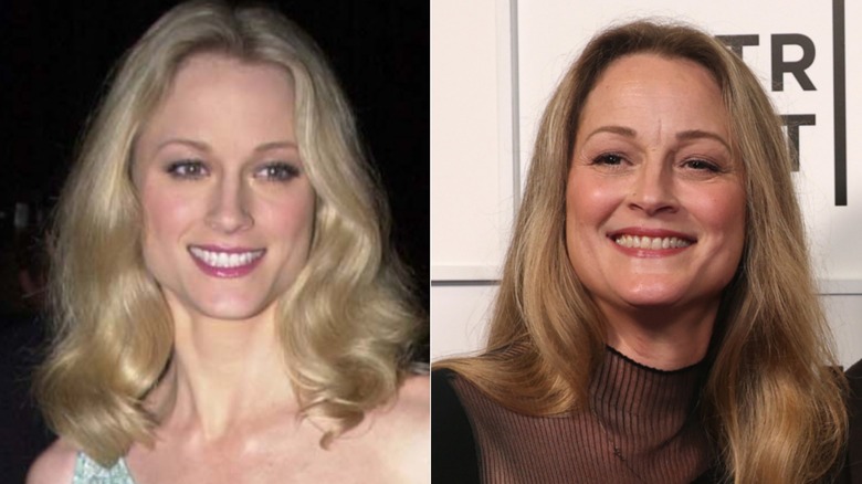 Split image of Teri Polo in 2001 and 2025