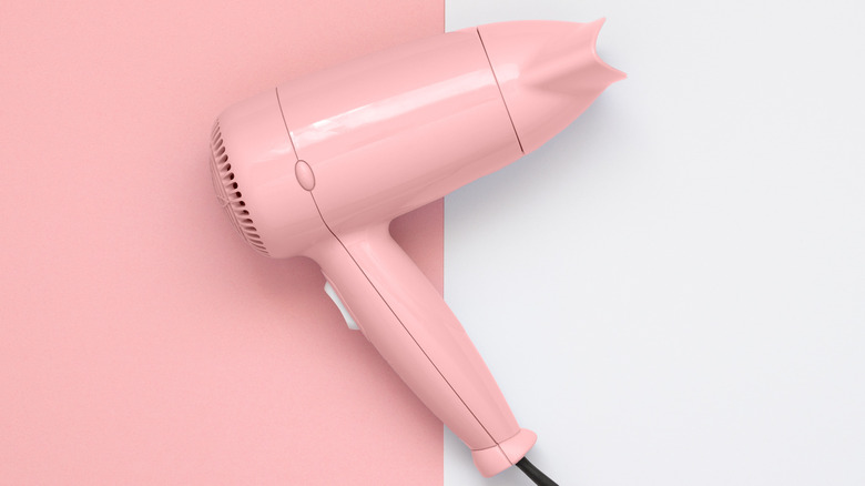 Pink hair dryer