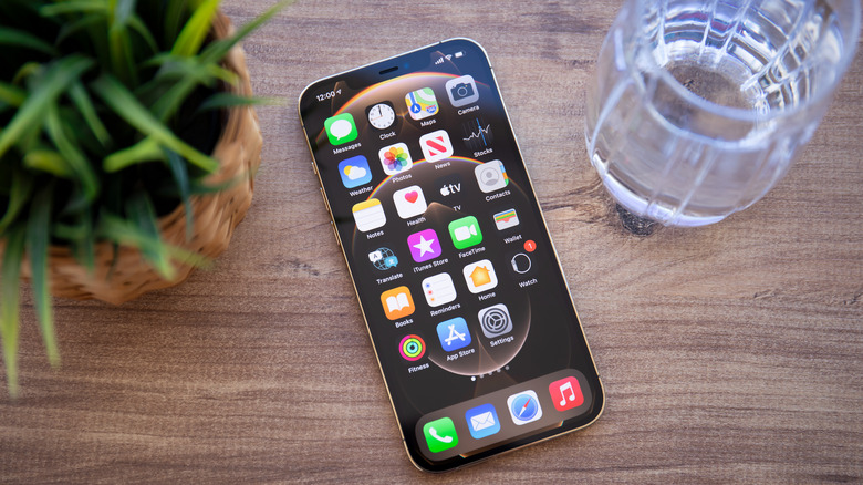 An iPhone on a table 