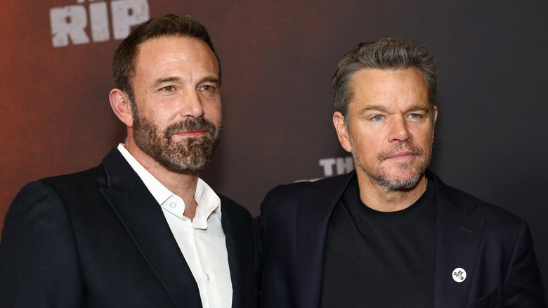 Matt Damon and Ben Affleck in formals at an event for 'The Rip'
