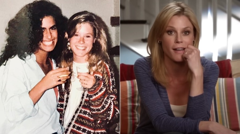 Julie Bowen's bronde (brown and blond) hair compared to her light blond Claire Dunphy hair