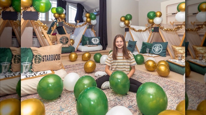 Blayke Busby smiles at her birthday party