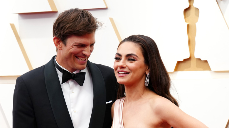 Ashton Kutcher and Mila Kunis at the 94th Academy Awards