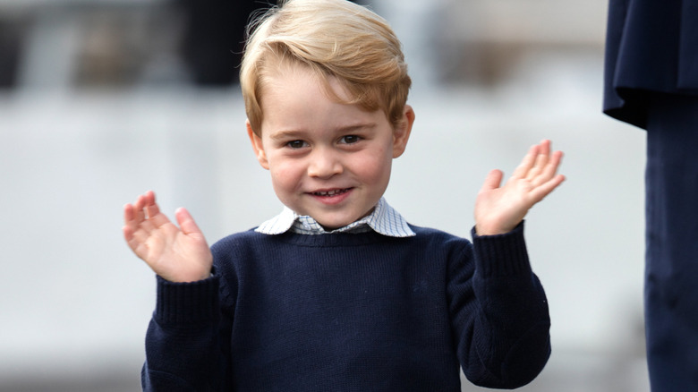 Prince George smiling at event
