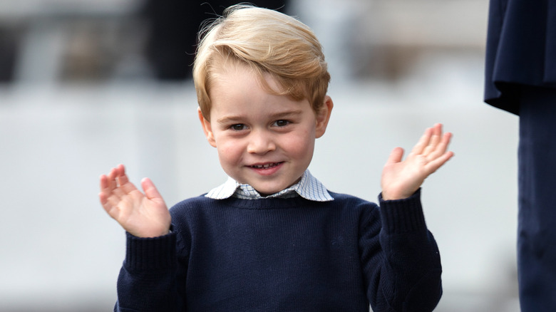 Prince George smiling at event