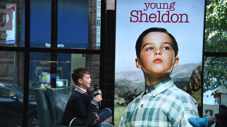 Iain Armitage, Young Sheldon, talking