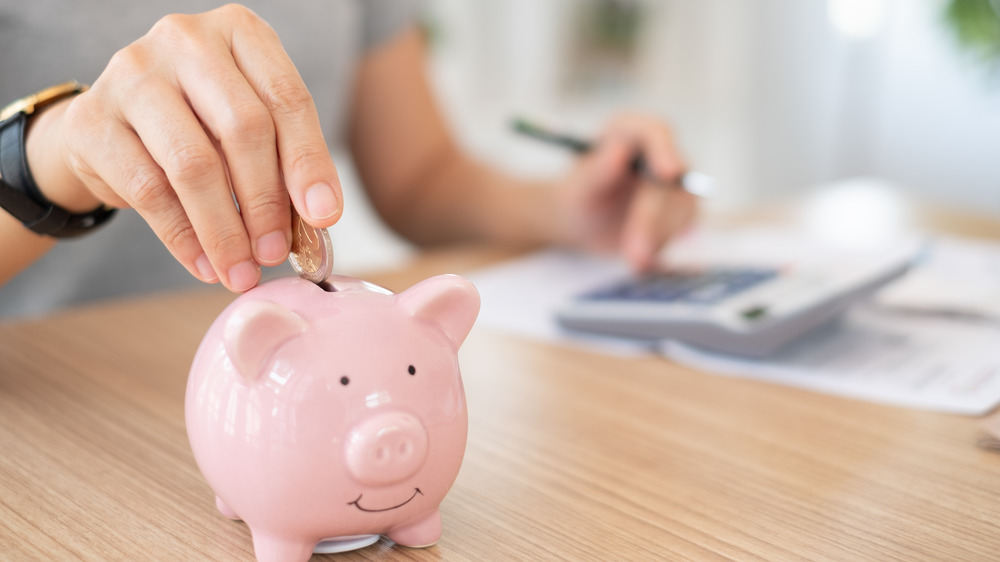 Woman managing her finances