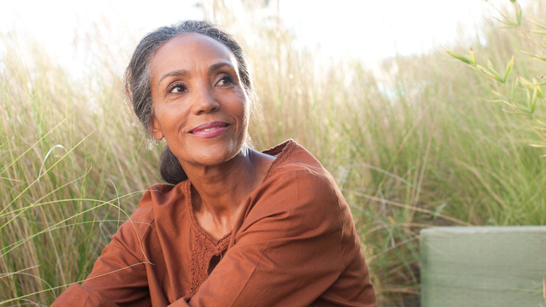 Older woman smiling