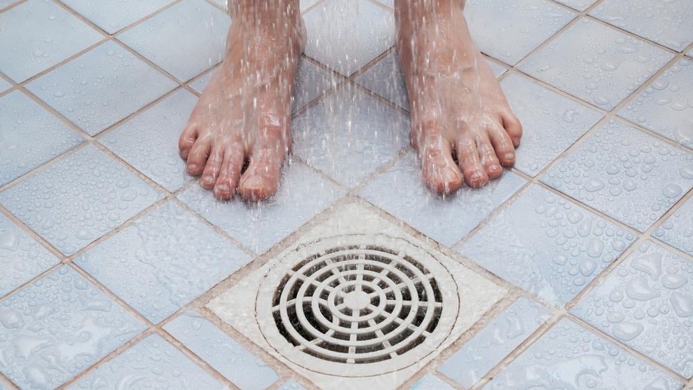 Feet in the shower