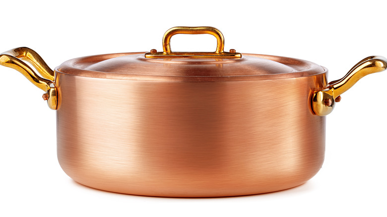 A copper pot