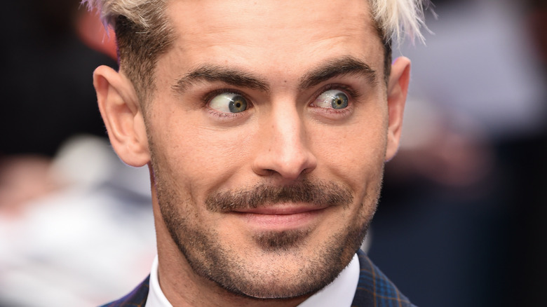 Zac Efron makes surprised face