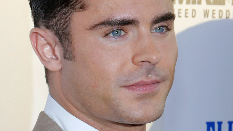 Zac Efron posing for cameras