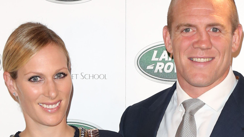 Zara and Mike Tindall smiling 