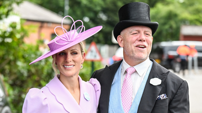 Zara and Mike Tindall smiling