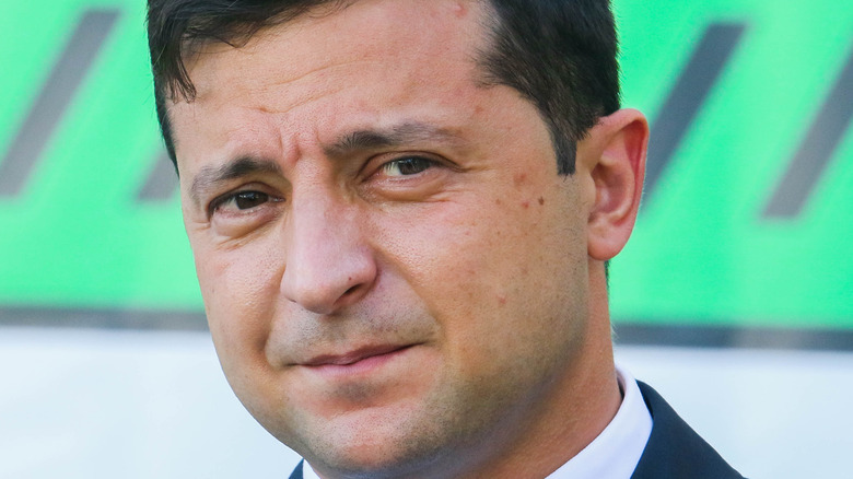 Volodymyr Zelenskyy squinting