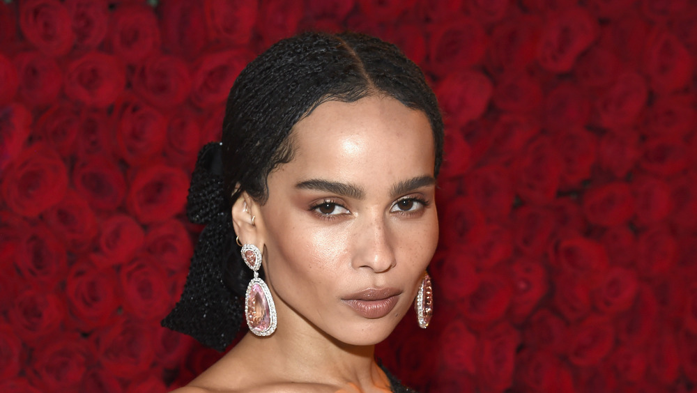 Zoe Kravitz poses on the red carpet