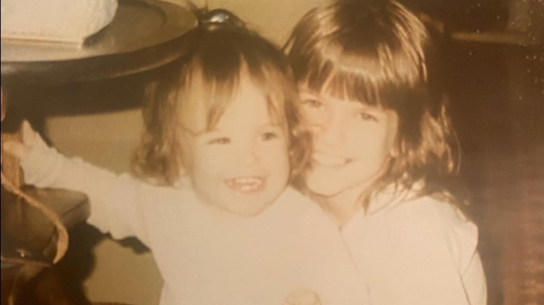 Lacey Chabert and sister Wendy as young children
