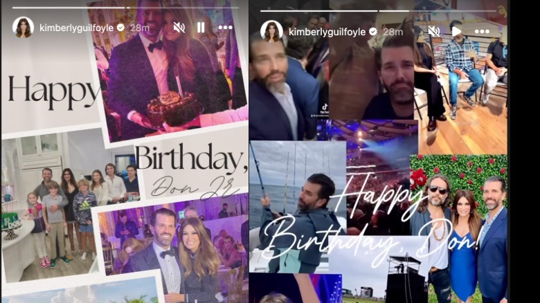 Kimberly Guilfoyle's birthday posts to Don Jr for December 31 2024