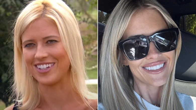 Two side-by-side images of Christina Haack smiling