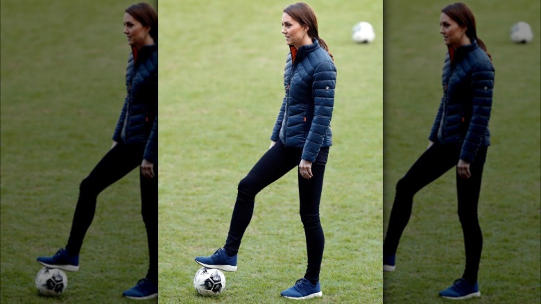 Kate Middleton during a 2019 visit to the Irish Football Association