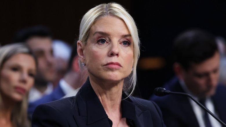 Attorney General Pam Bondi testifying before Congress