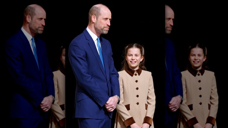 Prince William and Princess Charlotte at the Easter Sunday Mattins Service in April 2026