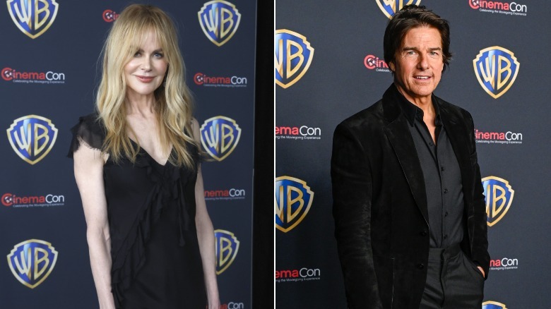 Split image of Nicole Kidman and Tom Cruise attending CinemaCon 2026 in Las Vegas