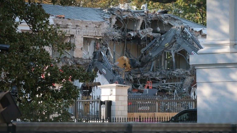Contruction begins on the East Wing of the White House in Washington D.C. in October 2025.