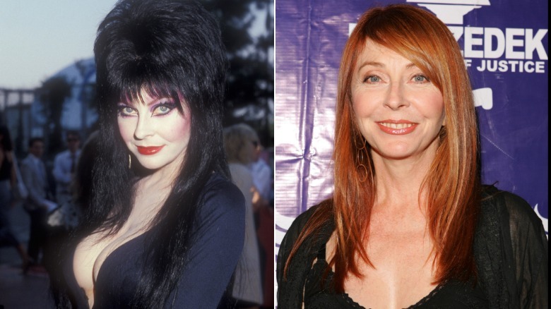 (Left) Cassandra Peterson dressed up as her character