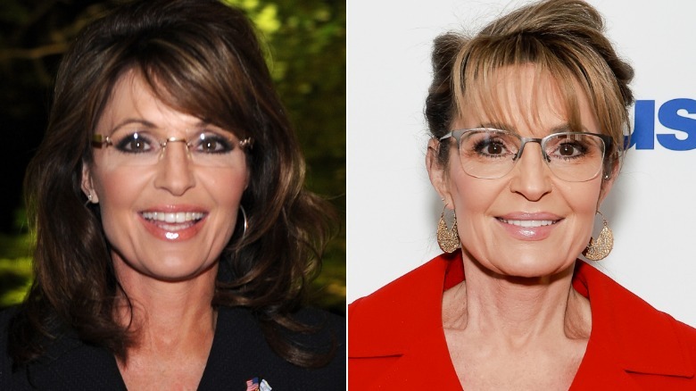 Two images of Sarah Palin. One from 2011