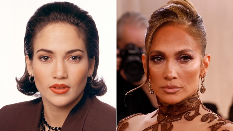 Two photos of Jennifer Lopez