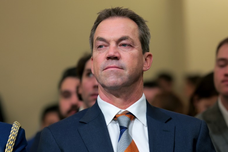 Bryon Noem listens as Kristi testifies before the House Committee on Homeland Security in Washington