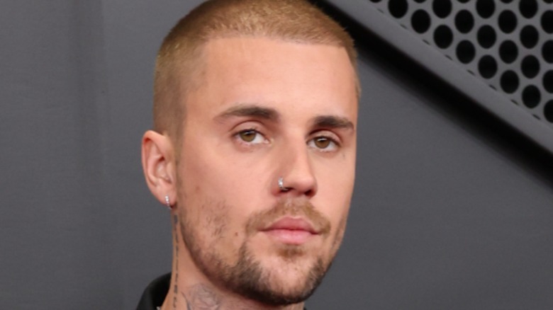 Justin Bieber's hairline at the Grammys